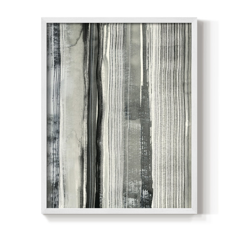 Impression encadrée «Differing Parallels II» - bois massif, H 10 po x l 8 po, Blanc