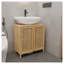 Meuble-lavabo en bambou naturel avec tiroirs - Solution de rangement écologique à grande capacité pour les salles de bain modernes
