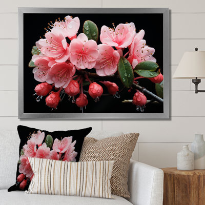 Cascade de fleurs roses suspendues - Fuschia