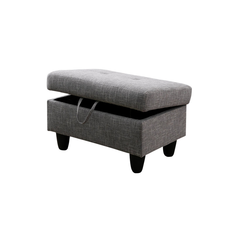 Banc de rangement rabattable, gris