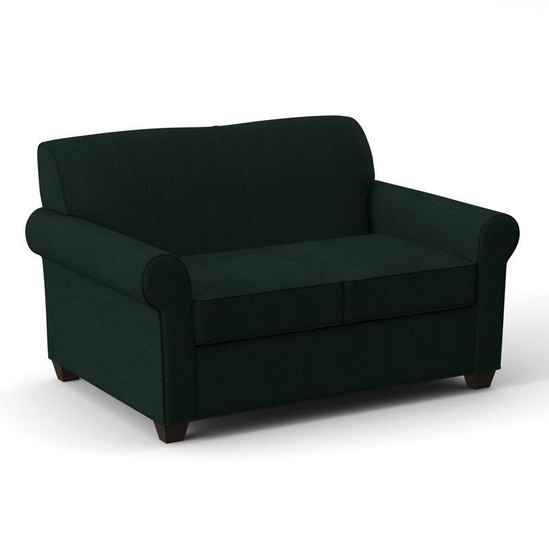 Finn 59" Rolled Arm Loveseat, Dillon Black, Cafelle