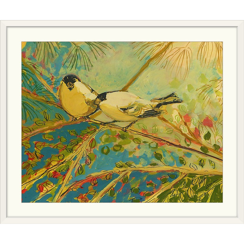 «Nolani Two Goldfinch Found» - reproduction d'art, H 16 po x l 20 po x 1,5 po, Toile