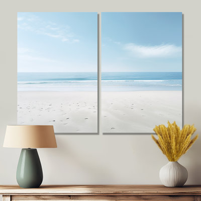 Minimalism Beachside Serenity - Coastal Beach Oversized Wall Art