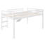 Lit mezzanine en bois massif avec glissade honorable en blanc