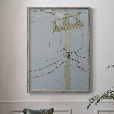Wires V Framed Print - Solid Wood