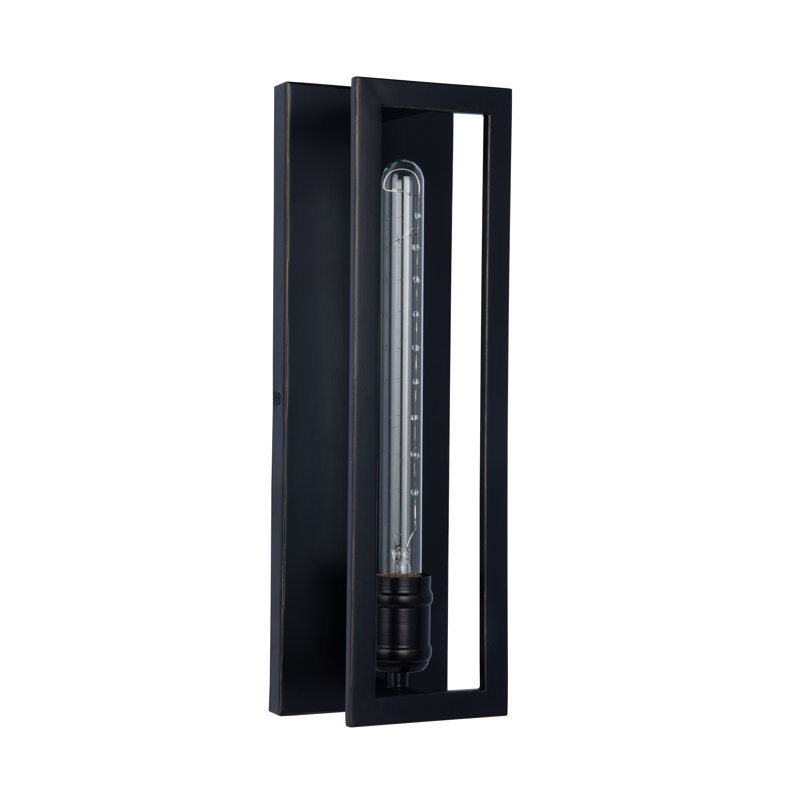 Mocanaqua Black Steel 1-Light Wallchiere Modern Sconce