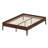 Contemporary Platform Bed Frame with Integrated Slat Support and Metal Reinforcement, Quick and Tool-Free Assembly-1605588322