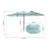 Double Sided Outdoor Umbrella Rectangular Large With Crank  Navy Blue No Base-892766584