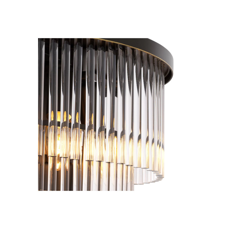 East 3 - Light Flush Mounted Sconce, Black