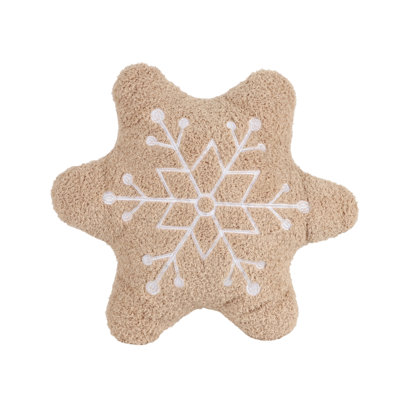Coussin décoratif en polyester Snowflake - Coussin décoratif en forme de flocon de neige