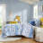 Full/Queen Floral Striped Comforter Set
