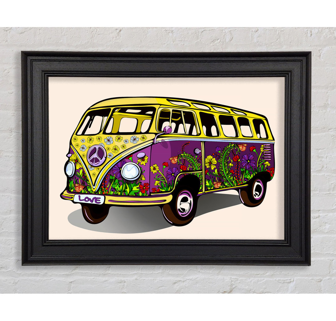 Flower Power VW Camper Van - Druck