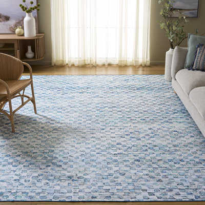 Tapis gris / turquoise Athiran 917