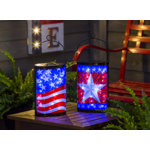 9.3'' Solar Powered Integrated LED Cylinder Lantern