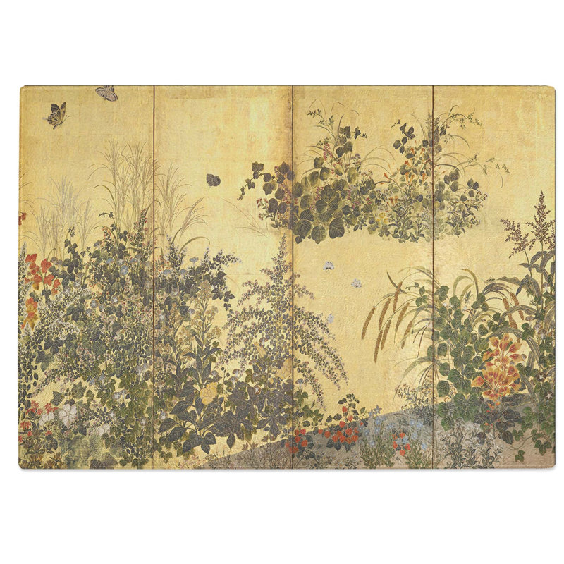 Tempered Glass Butterflies and Flowers Chopping Board, 39 cm W x 28.5 cm L