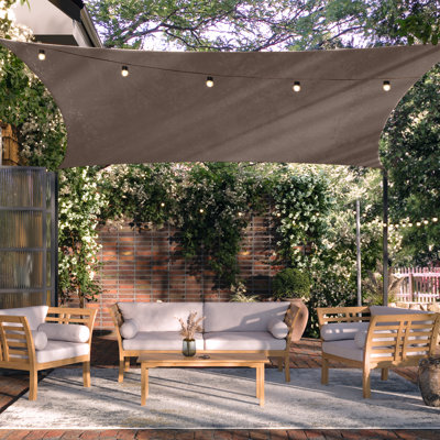 Sun Shade Canopy - 10x13ft Curved Rectangle Sun Shade Sail with UV Protection - Sun Shades Outdoor Patio or Pool Canopy - Sunshades for Patio, Yard, Deck or Outdoor Activities by Pure Garden
