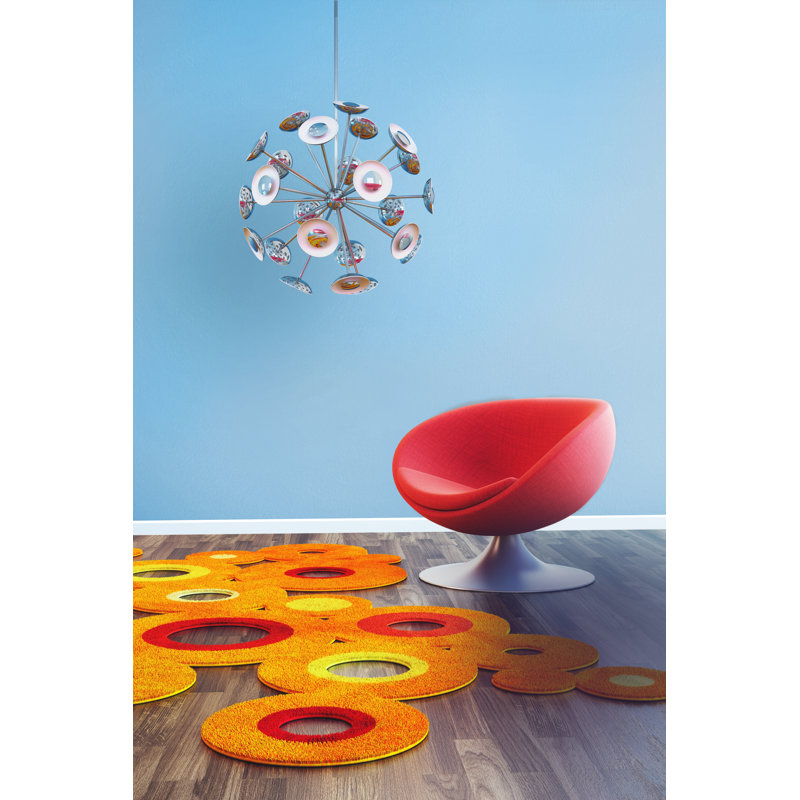 Dot 24 - Light LED Chandelier, Polished Chrome