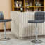 Tabouret de bar pivotant et réglable en similicuir-113610450