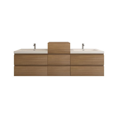 Moreno Bailey 103'' Double Bathroom Vanity with Acrylic Top