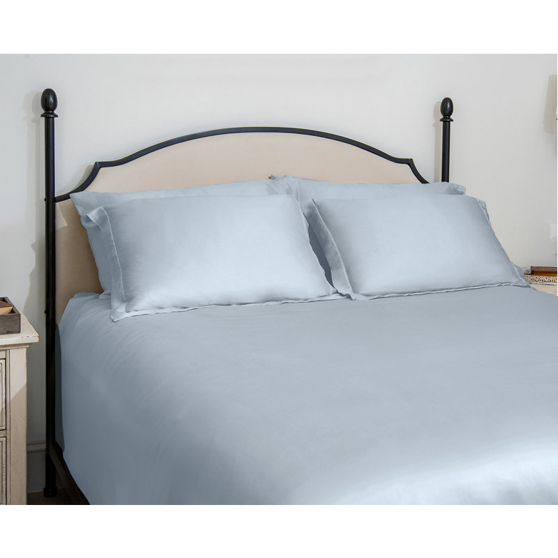 Drap-housse Delara 100% Eucalyptus Lyocell TENCEL ™, Drap plat de taille double, Colombe