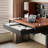 39.37"Retro Solid Wood Electric Adjustable Desk-2120581788