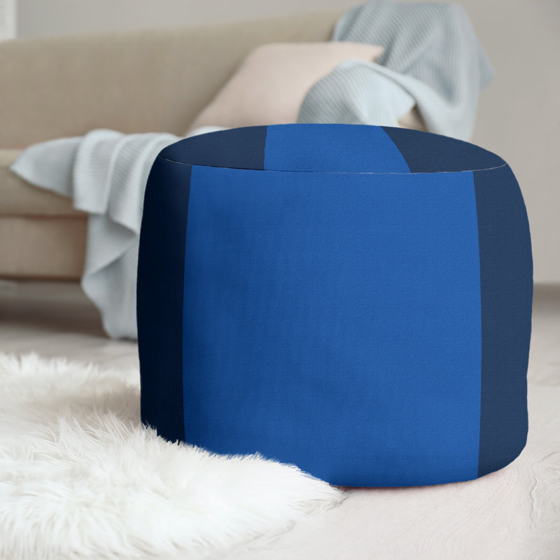 Repose-pieds repose-pieds rond 20,5", Saint-Louis, Bleu marine / bleu royal / bleu marine