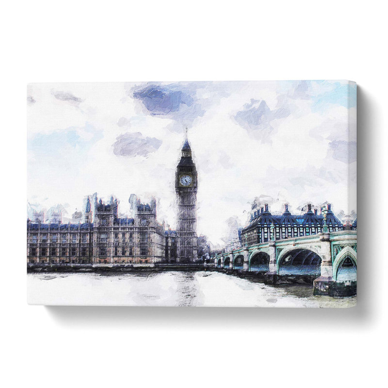 The Houses of Parliament London - Wrapped Canvas, 40.6 cm H x 61 cm W