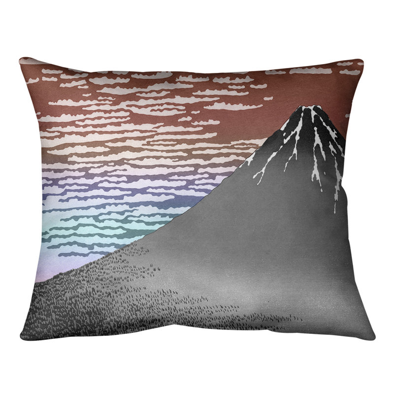 Coussin lombaire the fine vent clair du matin, Duvet synthétique, 20 po x 14 po, Ciel rouge