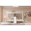 Lit superposé simple au-dessus de simple et simple avec bureau intégré et tablettes de rangement, lampe de lecture, 3 lits en 1-1762177415