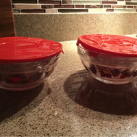 Chef Buddy 20-Piece Strawberry Design Glass Bowls with Lids Set