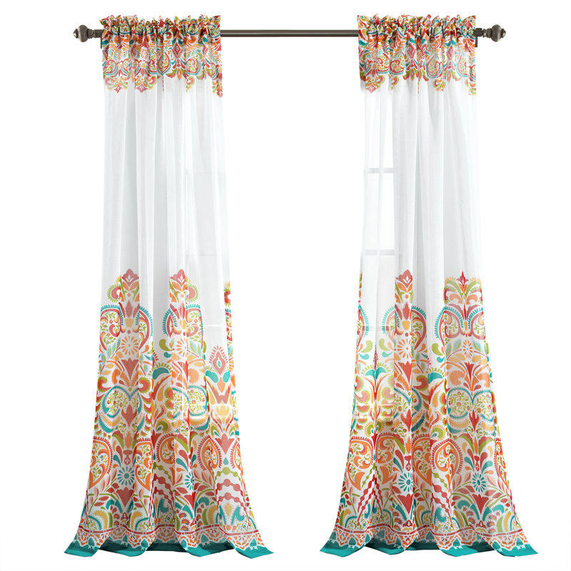 Clara Polyester Sheer Curtain Pair