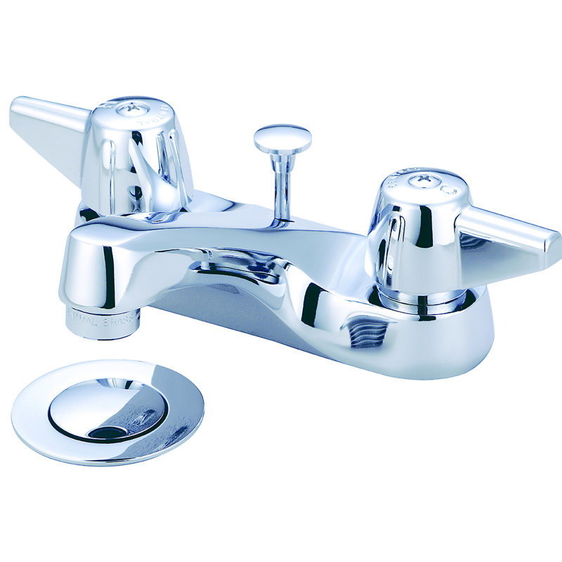 2-handle Bathroom Faucet with Drain Assembly