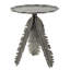 Table d'appoint argentée en aluminium antique