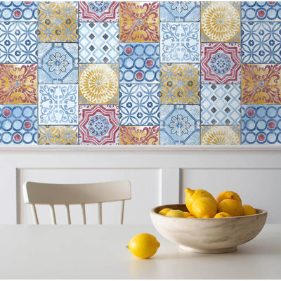 Cormier Moroccan Tile 18' L x 20.5" W Peel and Stick Wallpaper Roll
