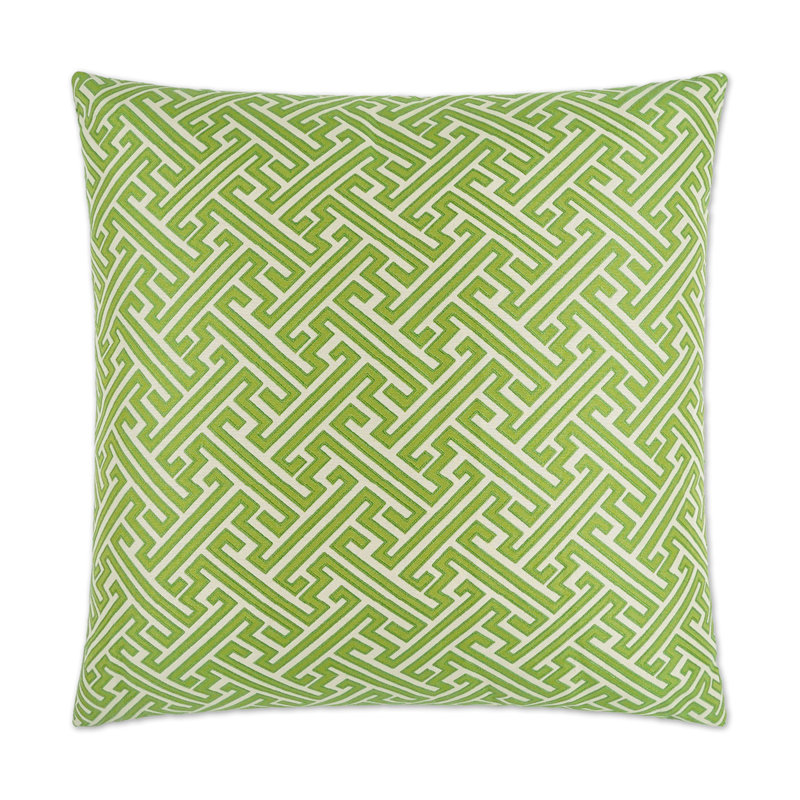 Amazed Pillow Cover & Insert, Green Geometric, Square 22"