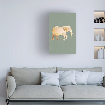 Imprimé bolognais, sauge, or vert sur toile par Sarah Manovski
