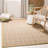 Auckland Bamboo Slat/Seagrass Natural/Olive Area Rug-1555413295