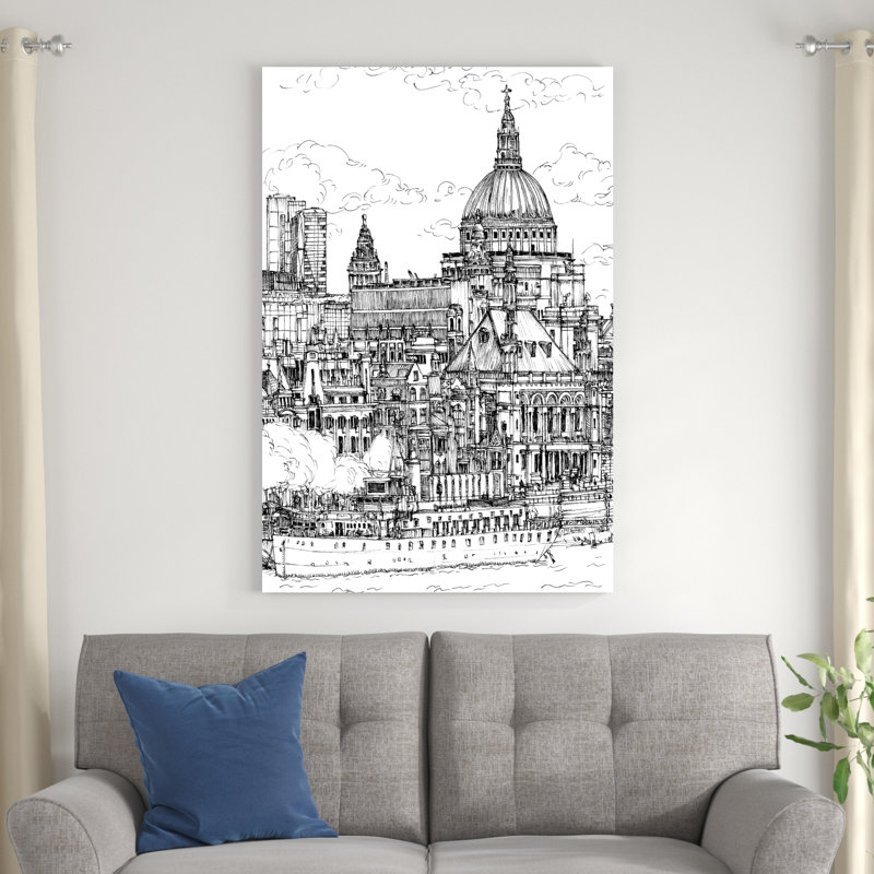 B&W City Scene X, H 48 po x l 32 po x P 1,25 po