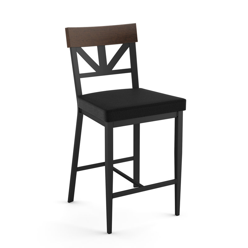 Tabouret de comptoir Mcallier, Gris anthracite