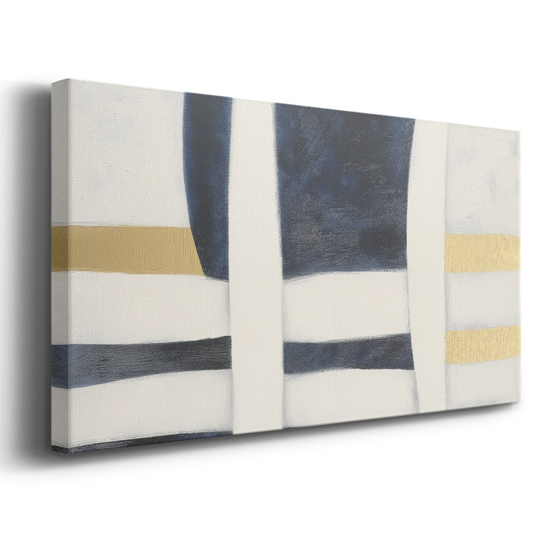 Abstrait, série 9, toile tendue # 12-Gallery, H 16 po x l 32 po