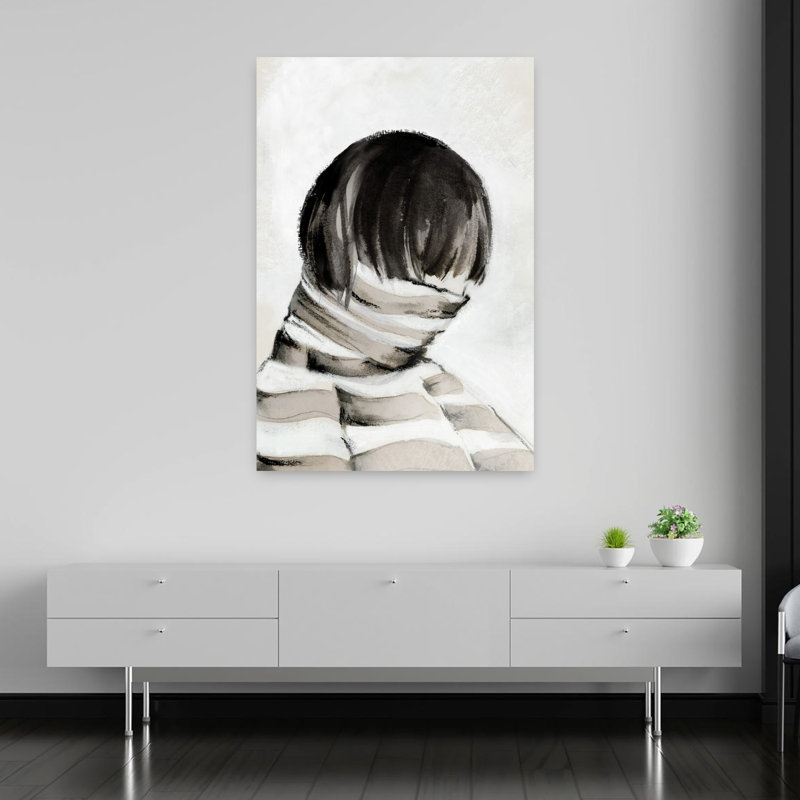 Enveloppé dans une isolation silencieuse, portrait abstrait, art, H 60 po x l 40 po