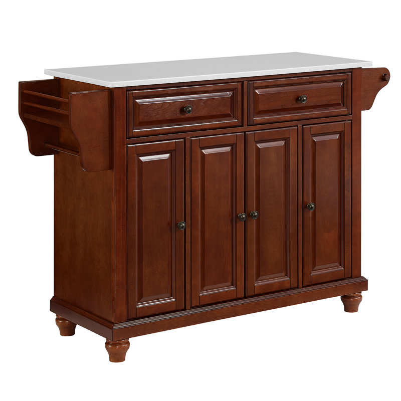 Baines Granite Top Kitchen Island, Brown