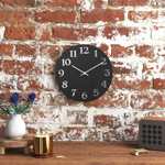 Erie Modern/Contemporary Round Plastic Wall Clock 12 Inches