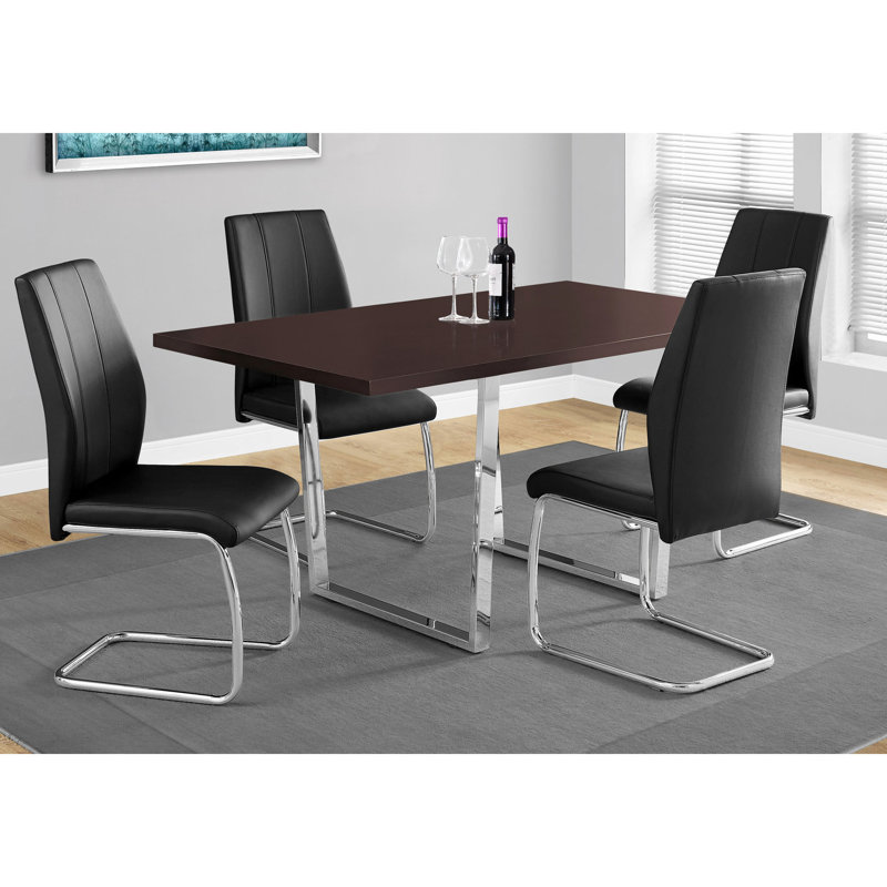 Table de salle à manger 60 po rectangulaire moderne en stratifié brun
