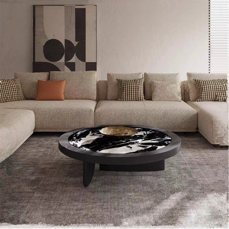 Table basse Italian Minimalist Rock, H 11,8 po x L 35,4 po x l 35,4 po