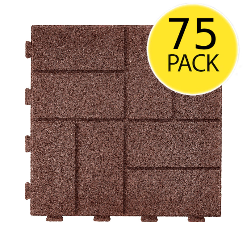 Pavé SmartLoc de 16 po de couleur rouge - palette de 75 par paquet