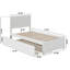 Lit plateforme en bois massif avec pied de lit et gigogne Kindig-23568913-23568911