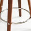 Ensemble de 2 tabourets de bar, tabourets de bar pivotants à dossier bas, chaises de bar en bois avec coussin moelleux-14004955