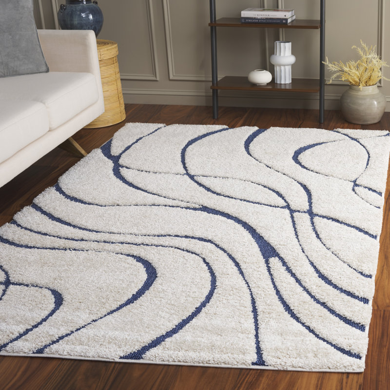 Tanysha Geometric Shag Area Rug, Rectangle 183 X 244