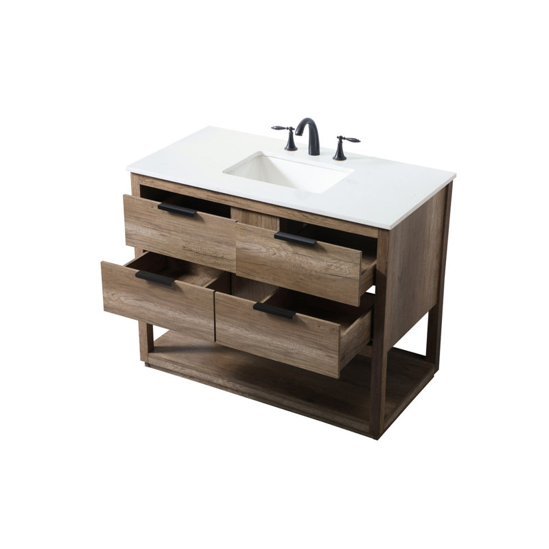 Ensemble de meuble-lavabo simple 42 po Felicity, Chêne naturel